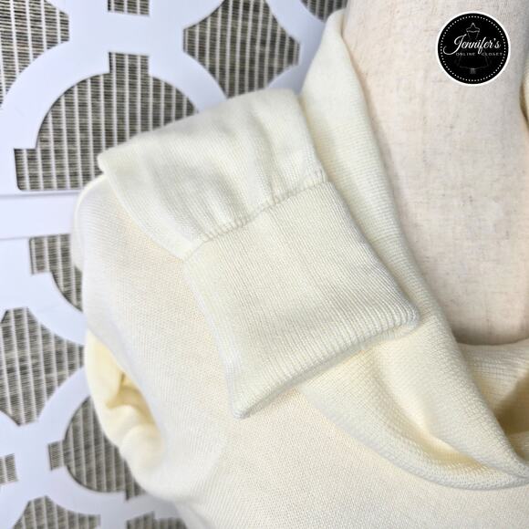 The Limited Cream Cowl Neck Long Sleeve Lightweight Sweater Size Medium - Picture 8 of 14